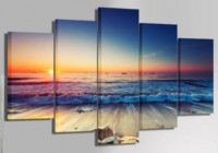 sunset beach blue  ( 5 luik XXL)